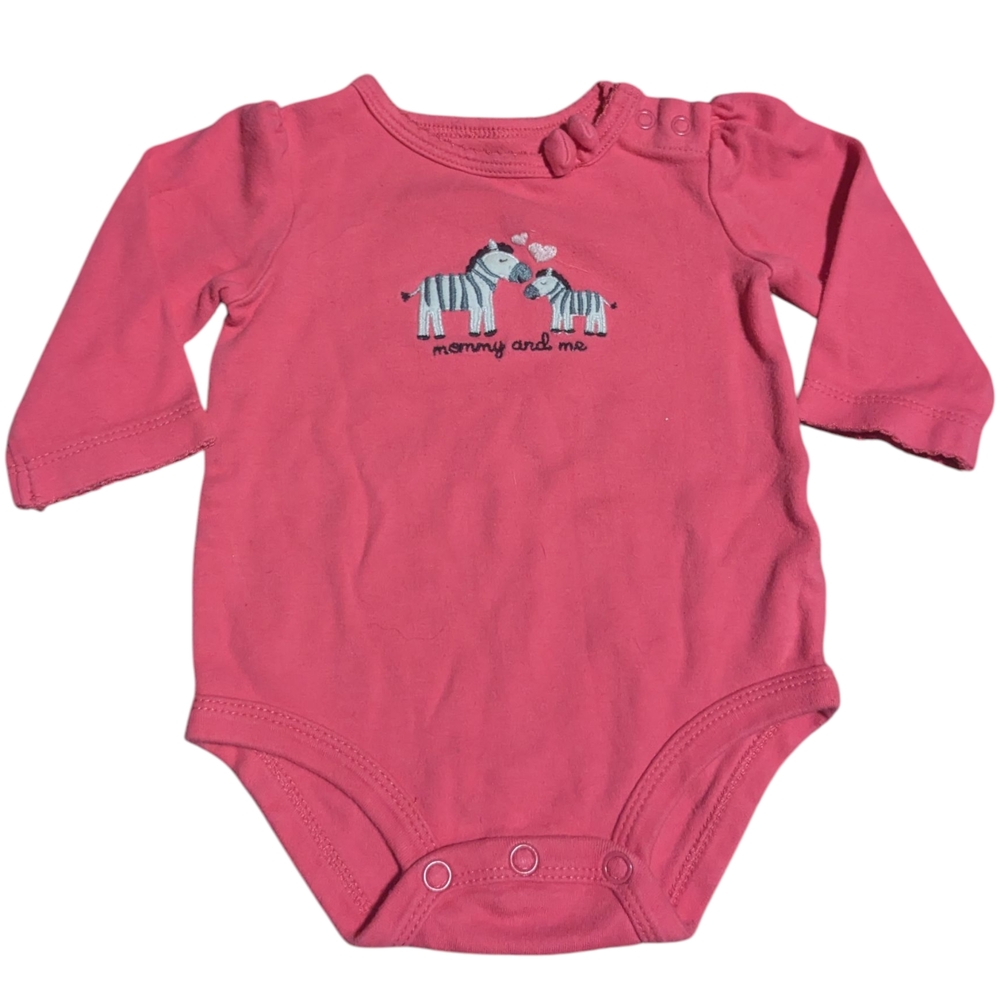 Carter's Pink Onesie with Zebra Design
